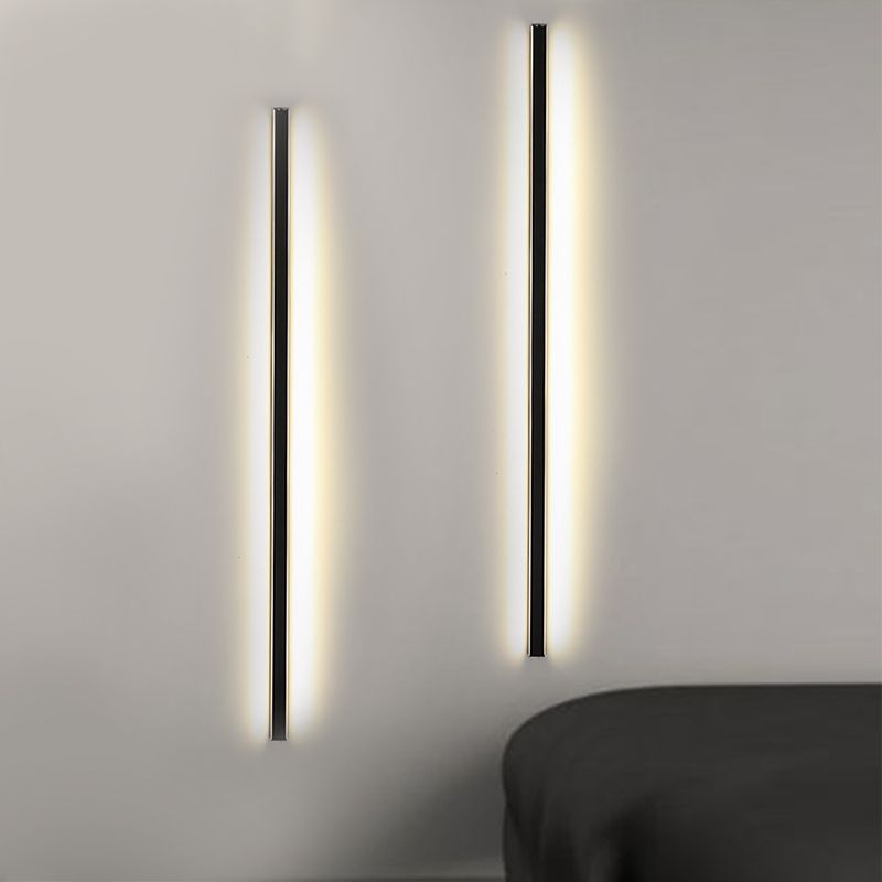 Metal Linear Shade Wall Lighting Modern 1-Light Wall Mounted Light Fixture