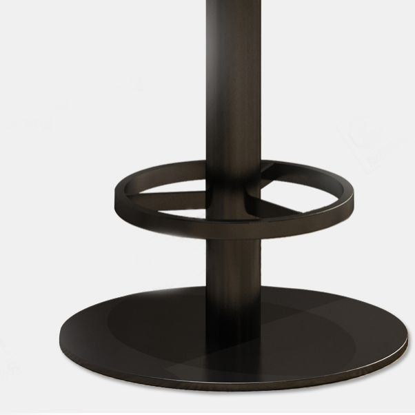 Industrial Backrest Armless Counter Stool Adjustable Bar Stool with Metal Base