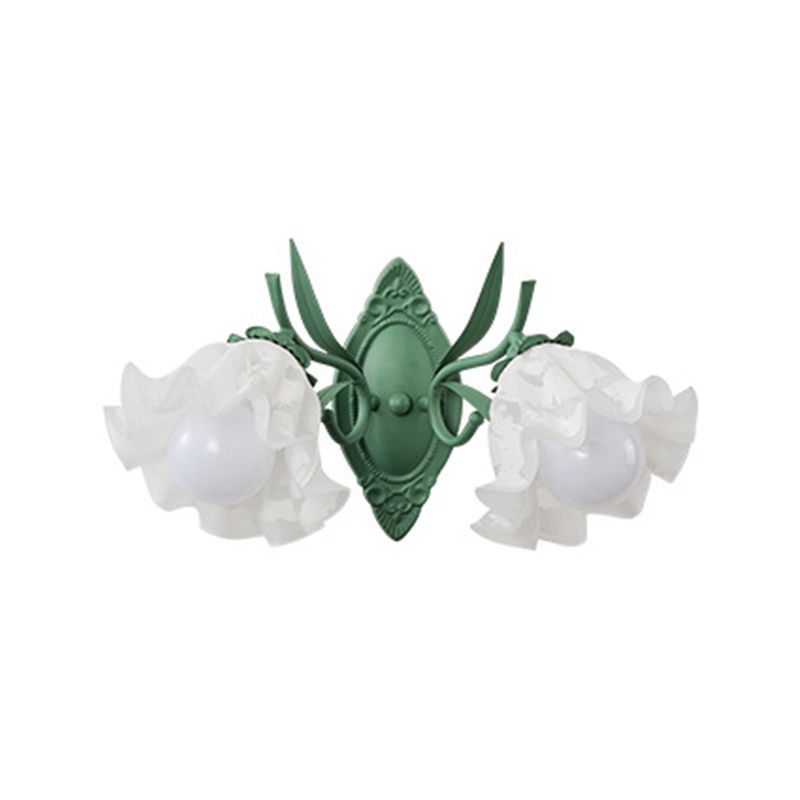 Modern Flower Shape Wall Light Sconces Glass Wall Lighting Fixtures for Bedroom