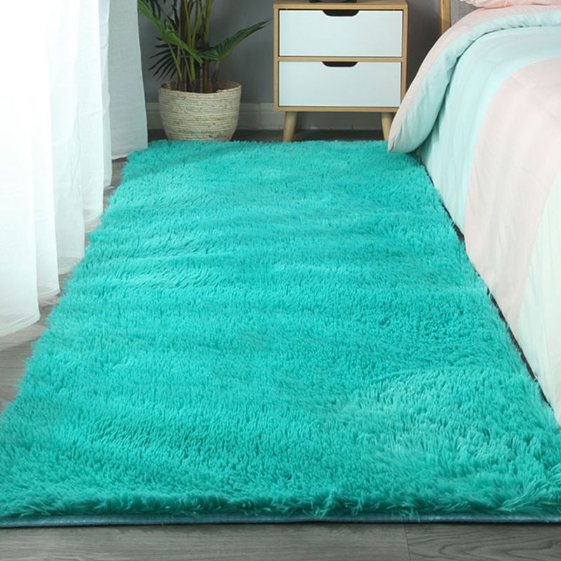 Comfort Plain Shag Carpet Polyester Area Rug Non-Slip Backing Indoor Carpet for Living Room