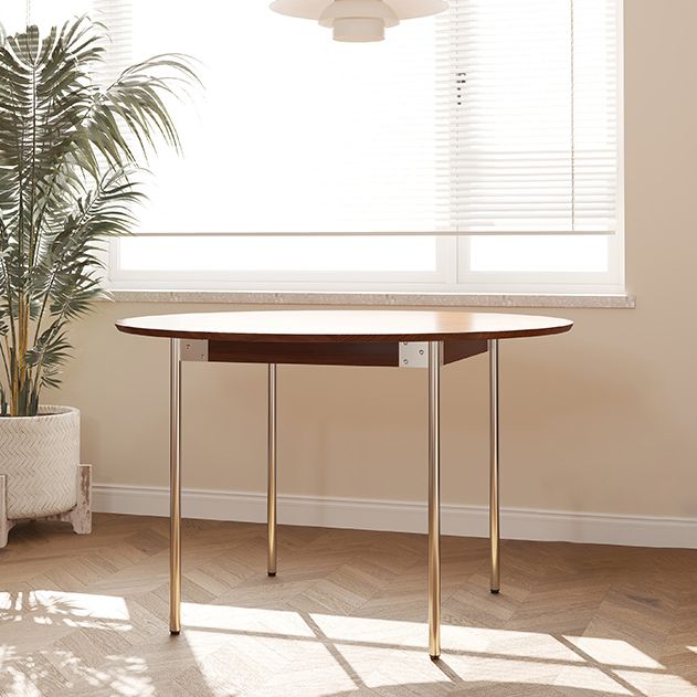 Simple Solid Wood Dining Table Brown Standard Dining Table for Kitchen