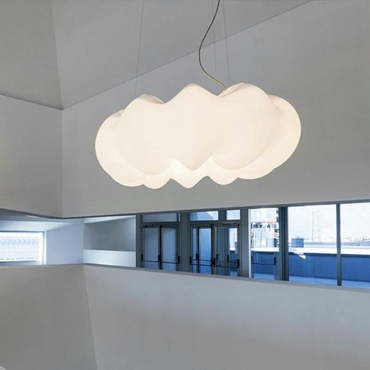Minimalist Style Hanging Lamp Cloud Shape Plastic Chandelier Pendant Light