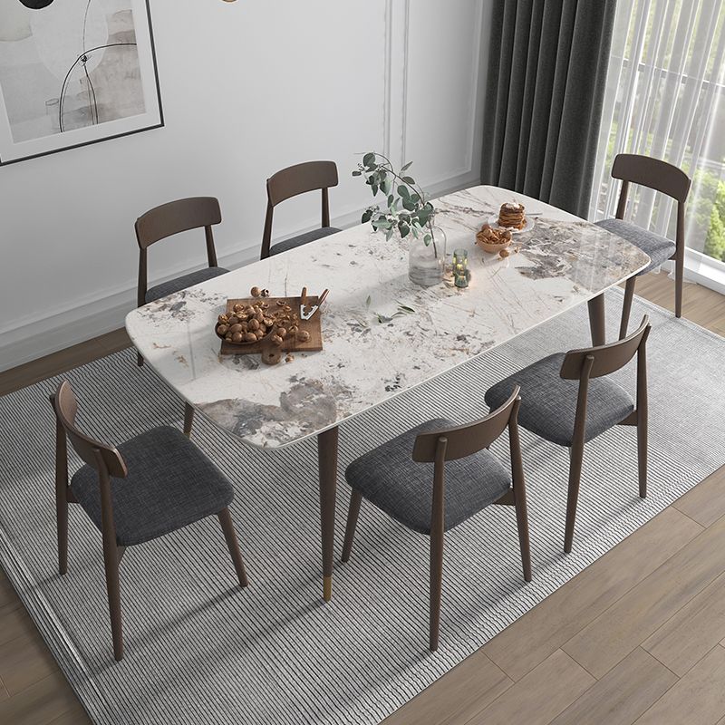 Sintered Stone Home Dining Table Modern Dining Room Table with 4 Legs