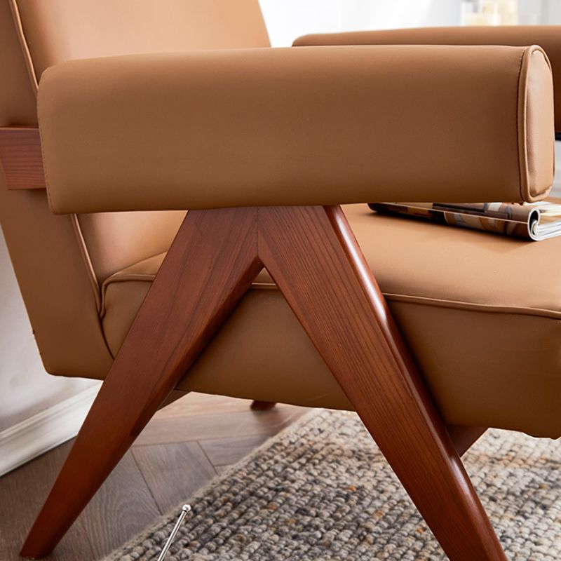 Nordic Arms Included Basic Four Leg Round Arms Tight Back Accent Room Chair