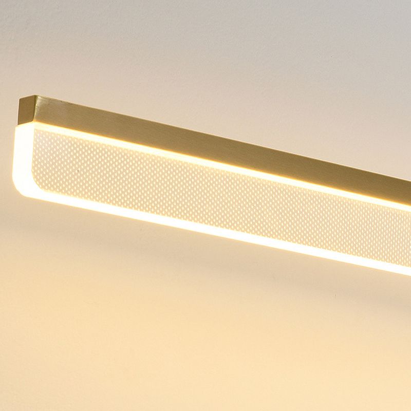 1 Light Linear Shape Wall Mount Light Fixture Modern Wall Mounted Lighting in Gold Fixture