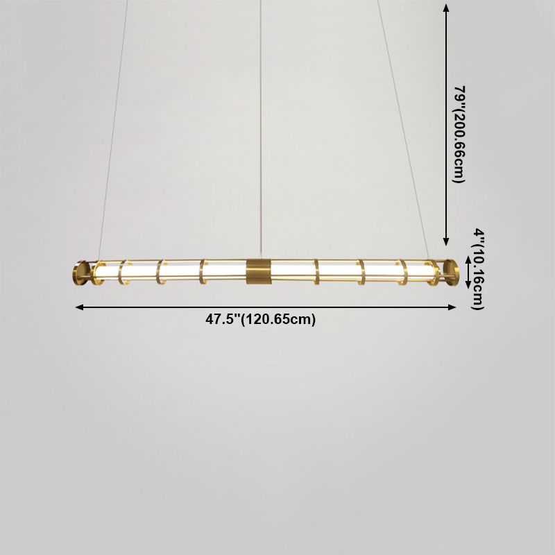 LED Postmodern Island Chandelier Lights Metal Island Lighting for Dining Room