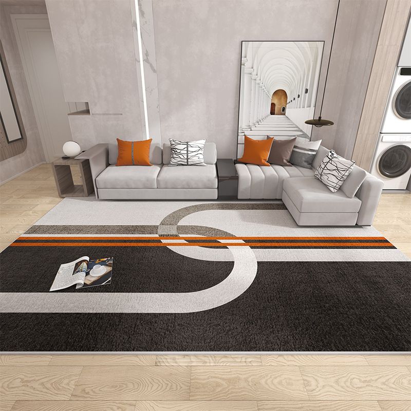 Nordic Pink Carpet Polyester Color Piece Area Carpet Washable Carpet for Living Room