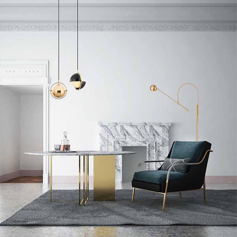 Globe single hanglamp in moderne creatieve stijl smeedijzeren hangende lamp met glazen schaduw