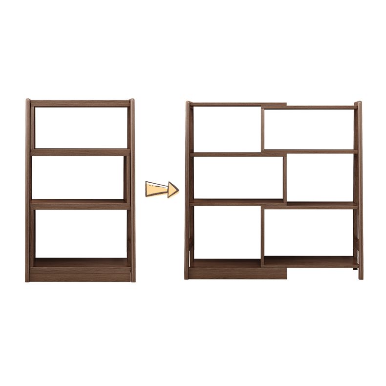 Wooden Ladder Bookshelf Modern Style Open Back Bookcase for Home Office