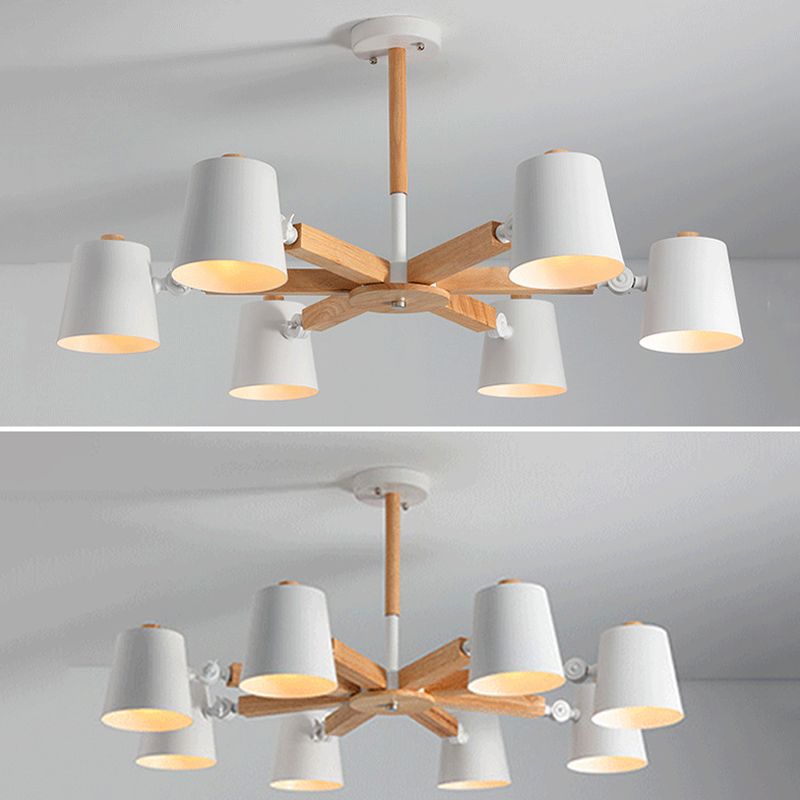 Conische kroonluchterlamp Moderne metalen hanglamp voor woonkamer