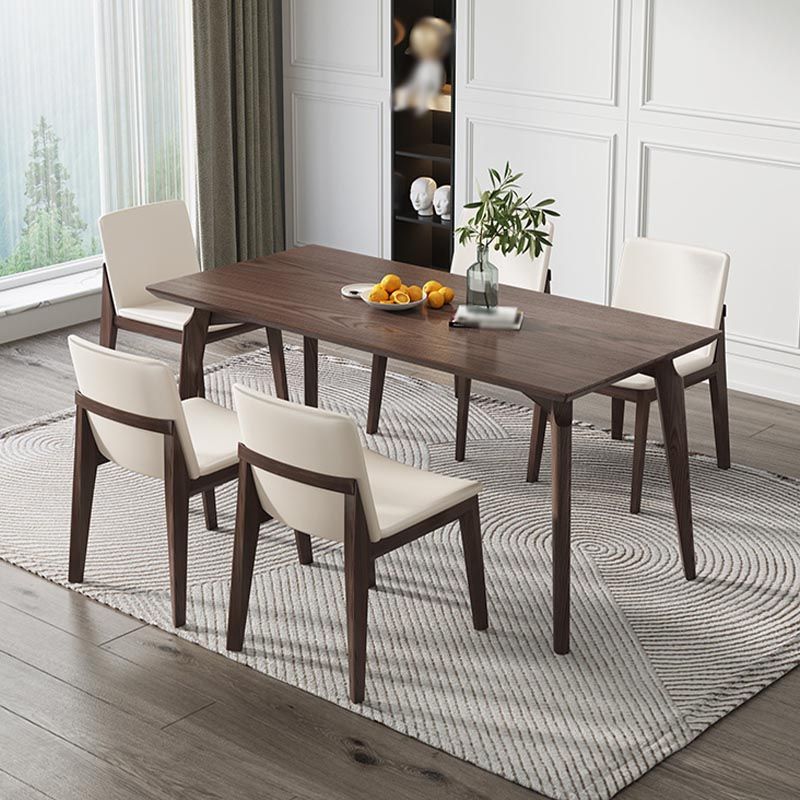 4-foot Solid Wood Table Rectangle Modern Fixed Dinner Room Kitchen Table