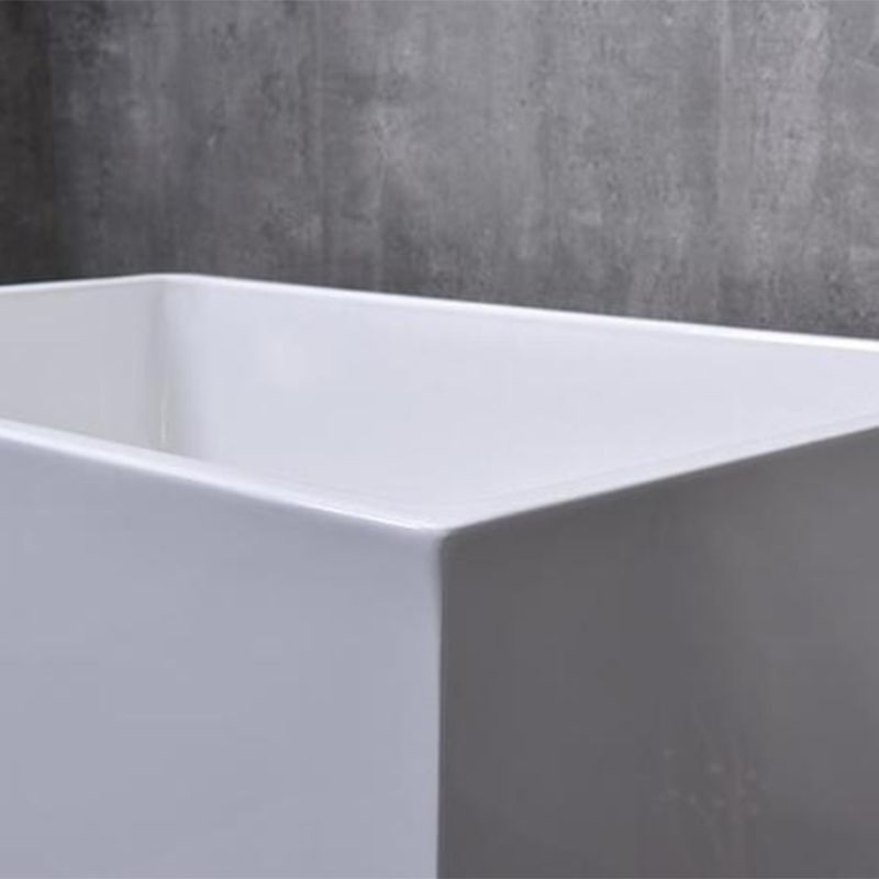 Soaking Acrylic Bathtub Antique Finish Rectangular Back to Wall Bath Tub