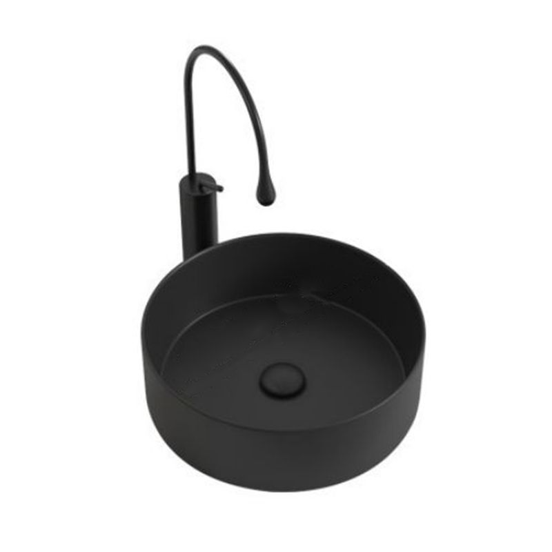 Modern Bathroom Sink Porcelain Round Wash Stand (Faucet Not Included )