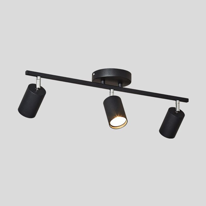 Contemporary Ceiling Light Multi - Light Ceiling Semi Flush in Black / White