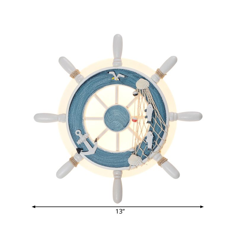 Estilo náutico Slim Wall Pared Timón Acrílico LED de pared LED para dormitorio de bebé
