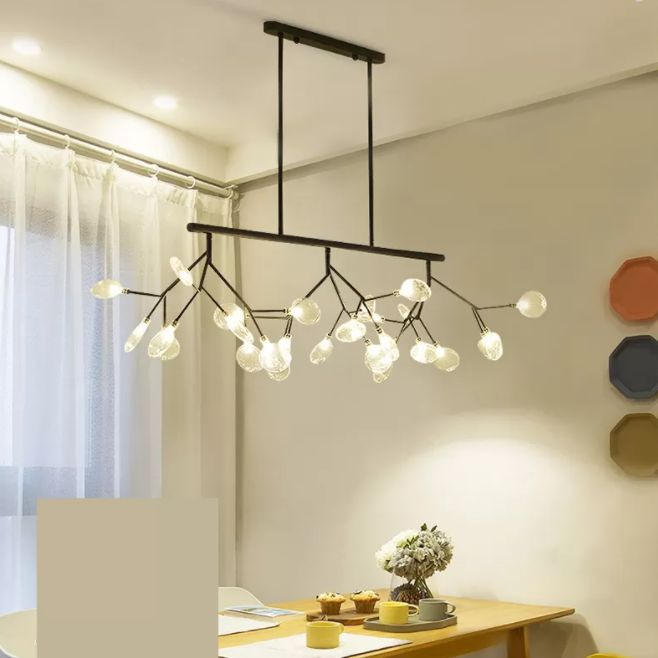 Estilo minimalista moderno techo en aerosol Costilla colgante de metal claro para sala de estar para sala de estar