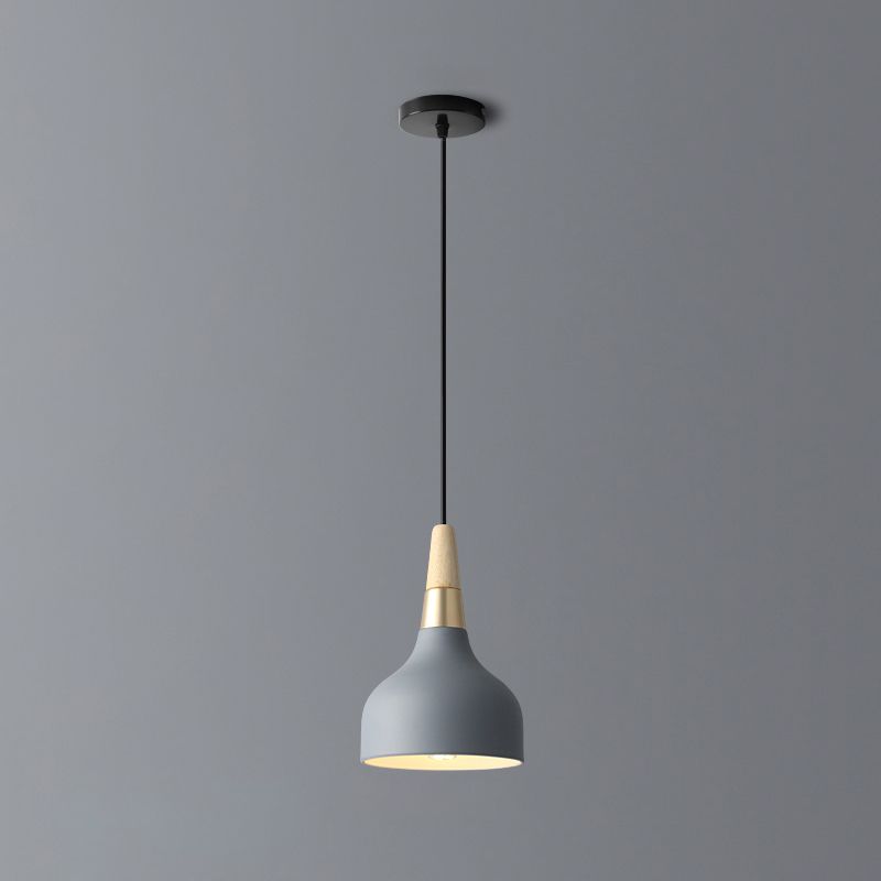 Bowl Shade Hanging Lighting Modern Macaron Style Metal 1 Pendante légère POUR POUR CAFE