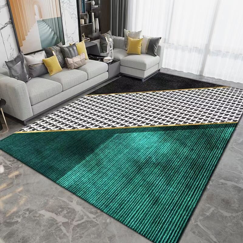 Roze modern tapijten polyester gestreepte binnenkapperd wasbaar tapijt voor woningdecoratie