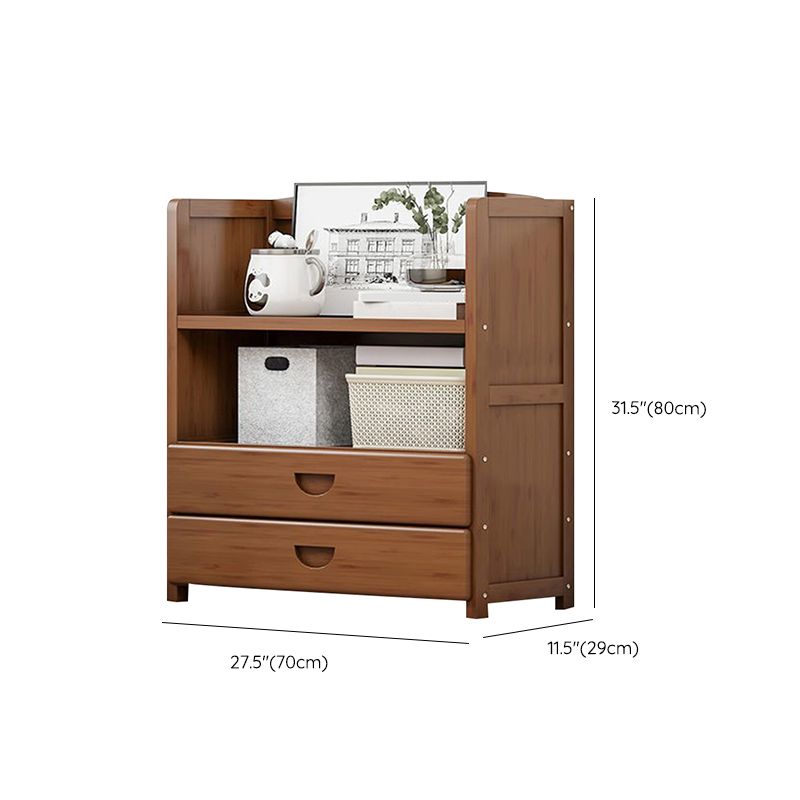 Contemporary Closed Back Bookcase Standard Engineered Wood Bookshelf