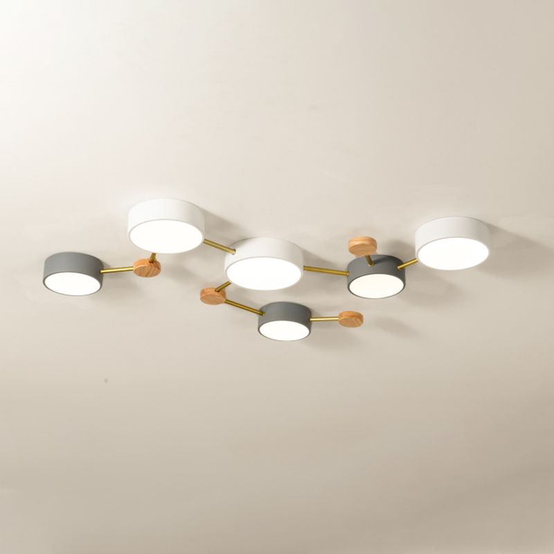 Nordic LED Flush Mount Big Dipper Shaped Bedroom Ceiling Light