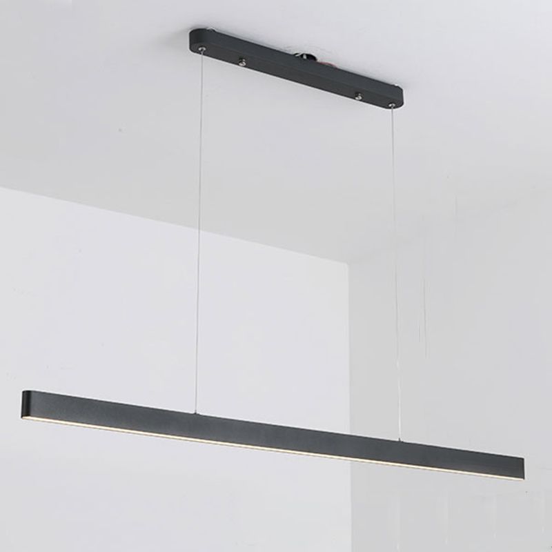 Lustres d'île linéaire contemporains lumières luminaires de lustre en métal