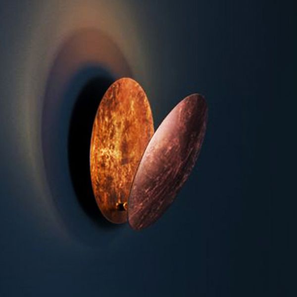 LED Rotatable Wall Light Fixture Modern Style Round Shape Wall Sconce Lamp for Bedroom