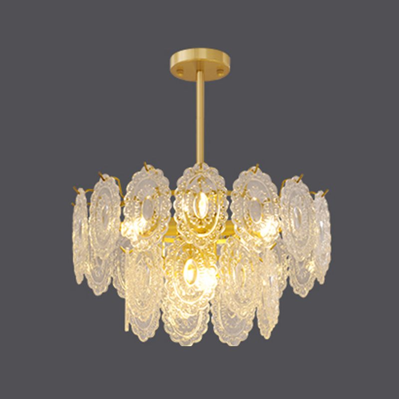 Lampada in stile moderno lampadario in metallo in metallo vetro a più luci ciondolo lampadario