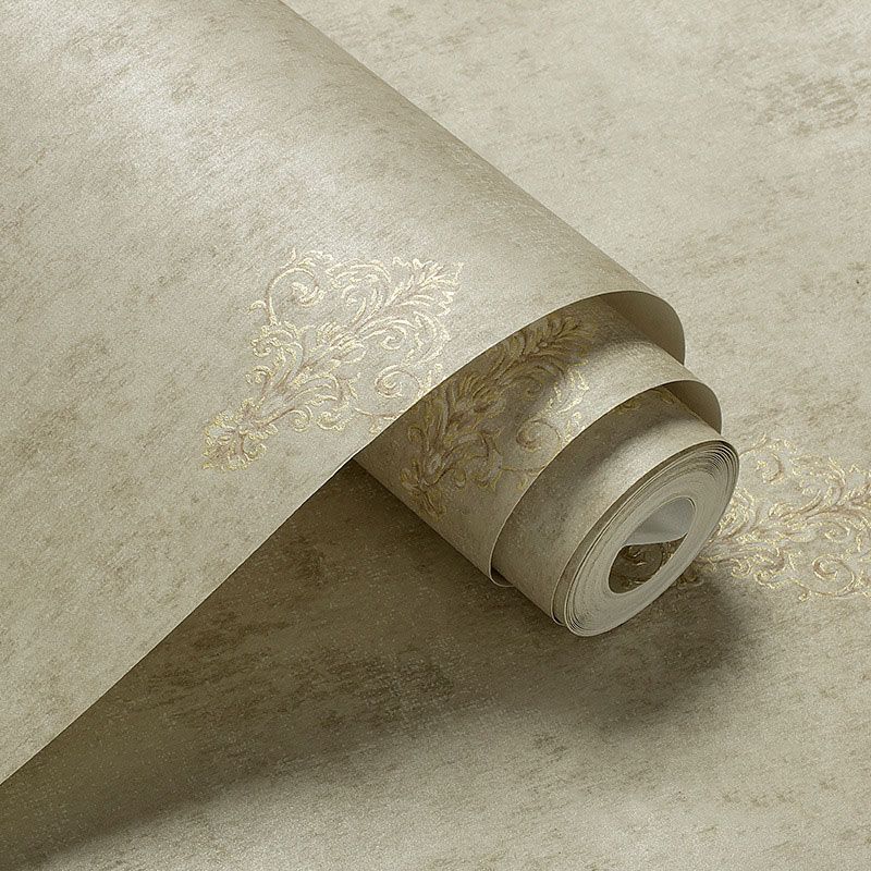 Living Room Wallpaper with Natural Color Floral Pattern, 33'L x 20.5"W, Non-Pasted