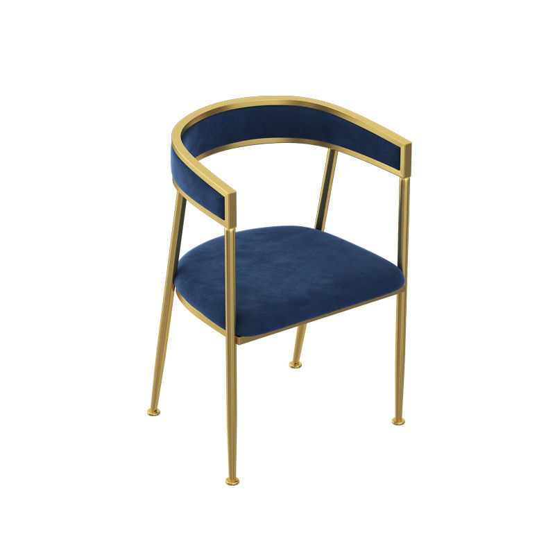 Glam Velvet Dining Side Chair Kitchen Indoor Upholstered Arm Chair