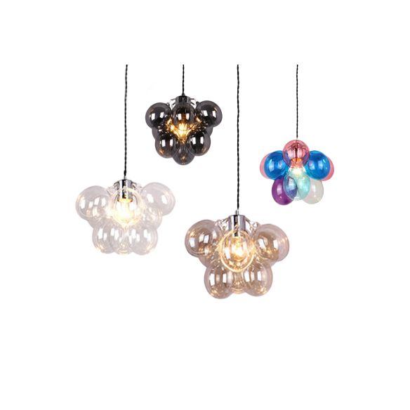 Negozio di stoffa a sospensione in vetro leggero una luce creativa moderna leggera