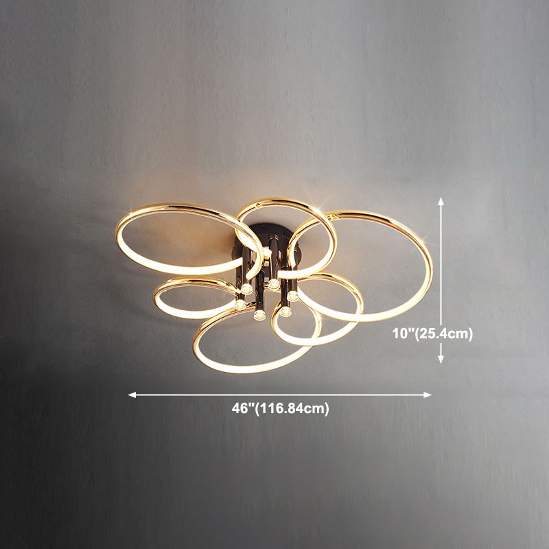 Luminaires encastrés contemporains Lampes encastrées linéaires en métal en or