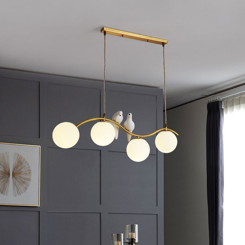 Modern Style Globe Island Pendants Glass Pendant Lights for Dining Room