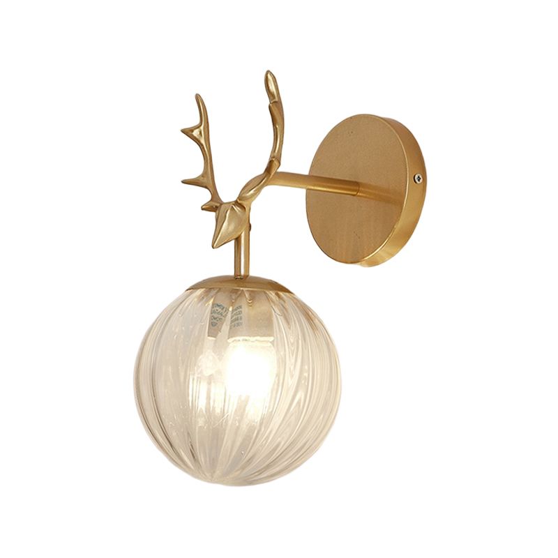 Ball Wall Mounted Lamps Modern Style Glass 1 Light Wall Lighting Ideas