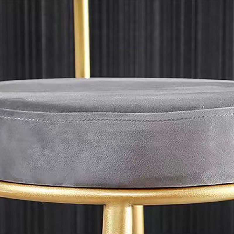 Scandinavian Round Armless Counter Stools Upholstered Bar Stools for Home