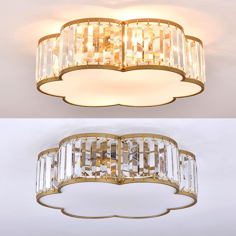 Modern Flush Mount Ceiling Lighting Fixture Crystal Flush Mount