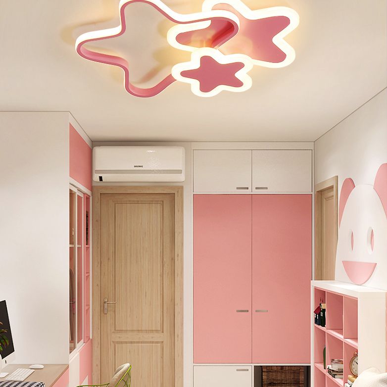 Scandinavische stijl metalen inbouw plafondlamp Cartoon vorm LED inbouwverlichting voor kinderslaapkamer