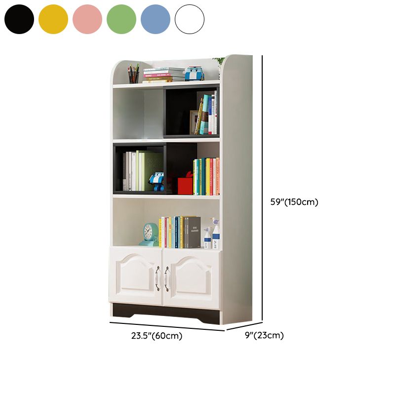 Scandinavian Standard Kids Bookcase Manufactured Wood Shelf in Matte