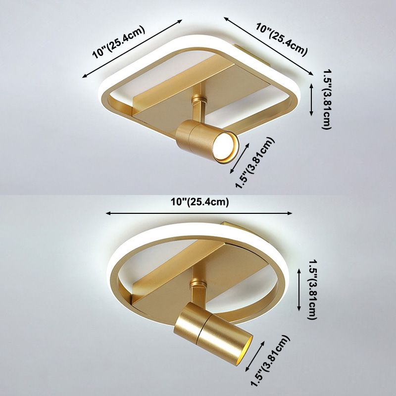 Modern Semi Track Light Fixture Flush Mount Ceiling Light for Clothing Store