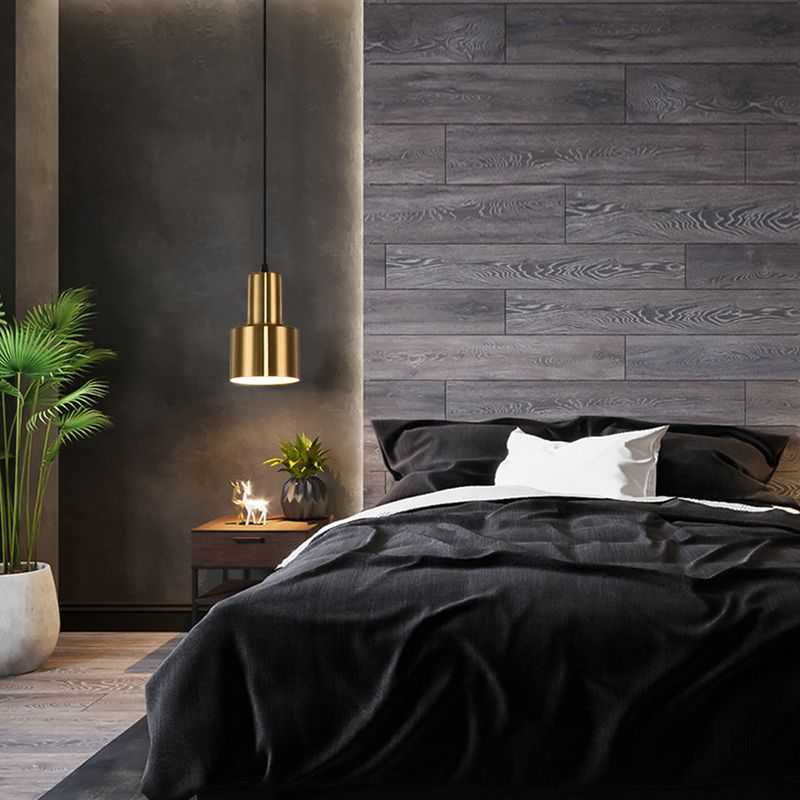 Kit de pendance de chambre à coucher ombragée Métal Métalliste style plafond suspendu en or