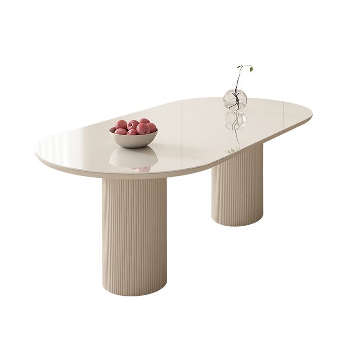 Metal and Slate Table Contemporary Home Wood Legs Dining Table