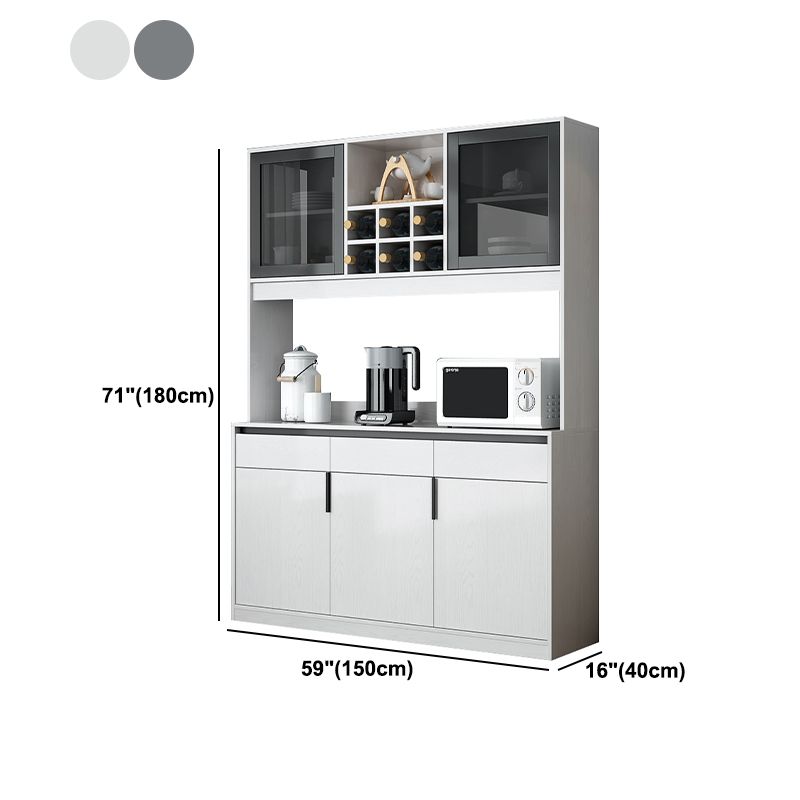 Glam Style 72-inch Height Cupboard Doors and Drawer Sideboard for Dining Room