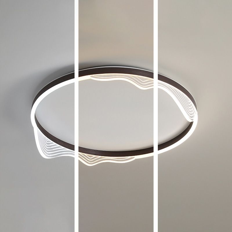 Plafonnier circulaire encastré dessin animé simplicité moderne luminaire de montage au plafond pour chambre à coucher