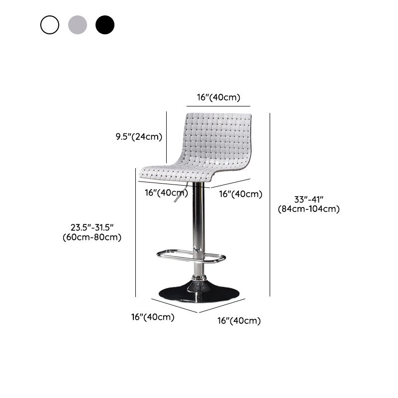 Industrial Style Liftable Bar Stool Plastic Counter Bar Stool with Metal Legs