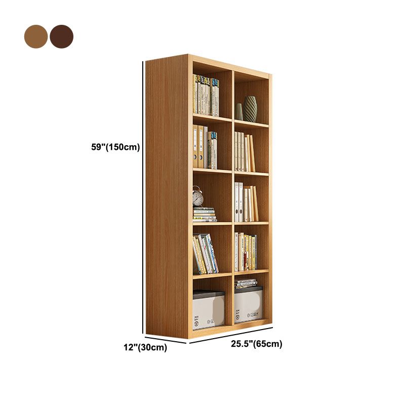 11.8" W Standard Shelf Bookcase Engineered Wood Closed Back Modern Book Shelf