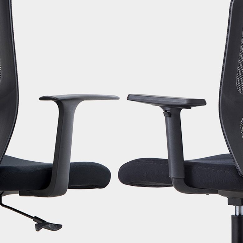 23" Wide Modern Desk Chair Black Breathable AirGrid Office Chair