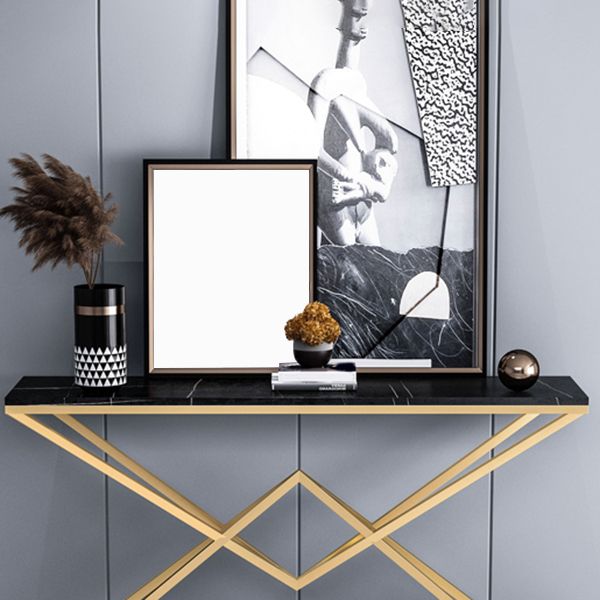 Modern Console Accent Table Antique Finish Rectangle Sofa Table