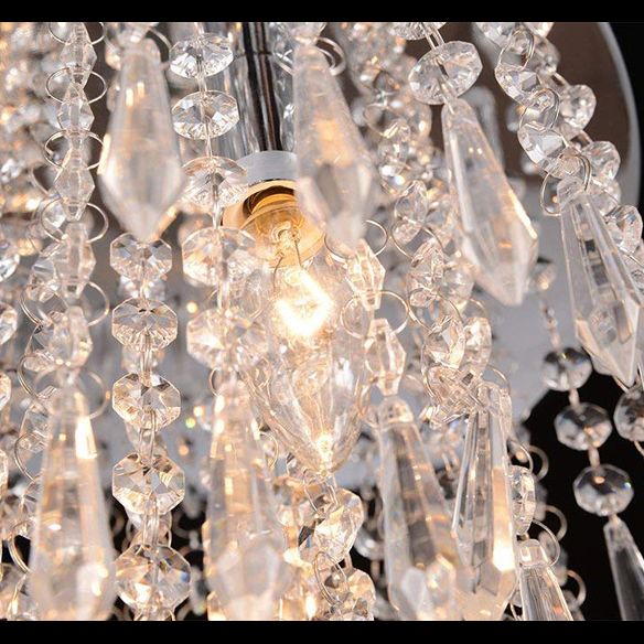 Droplets Woonkamer Inbouw Plafondarmatuur Kristal Moderne Inbouw Plafondlamp in Chroom