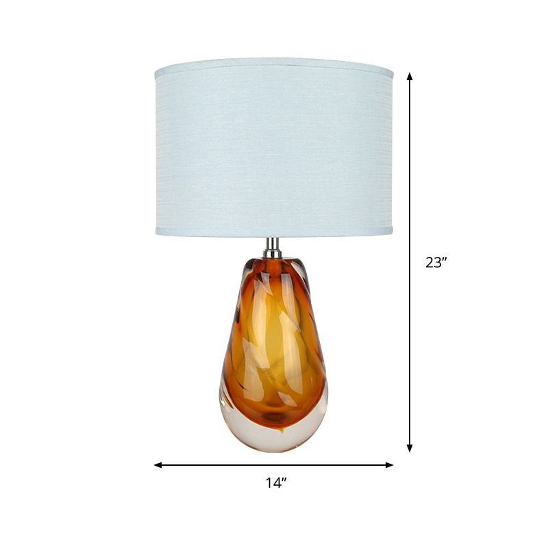 Éclairage de chevet de tambour blanc contemporain 1 lumière K9 Lumière de nuit en cristal pour chambre à coucher