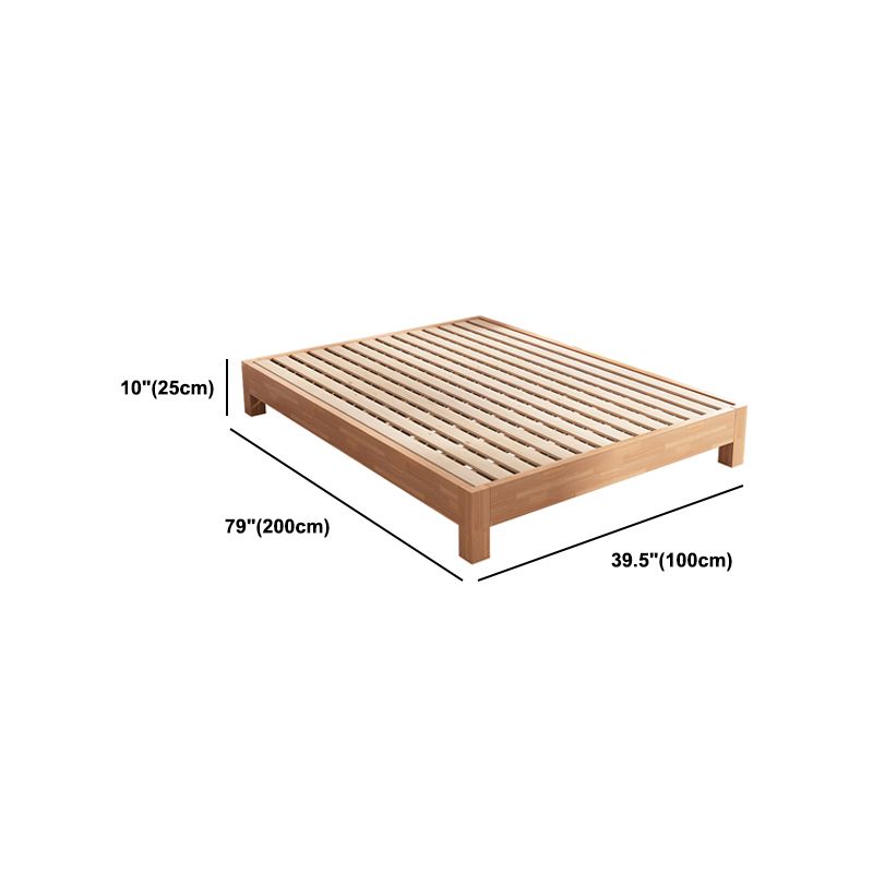 Modern Solid Wood Bed Low Profile Platform Bed With Custom Wood Legs