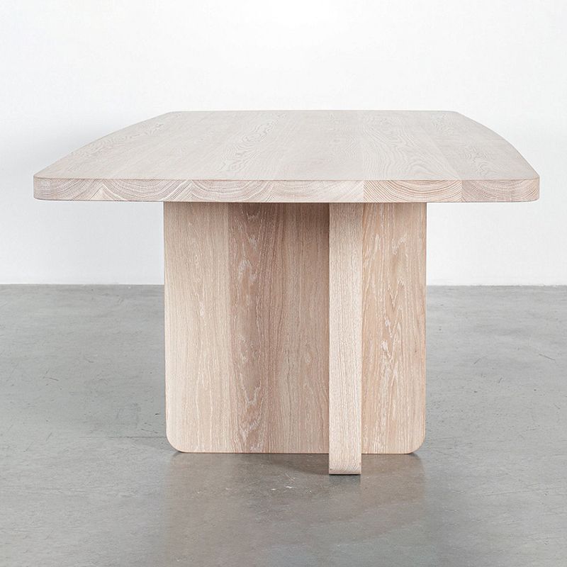 Mesa rectangular contemporánea mesa de comedor de madera maciza para el hogar
